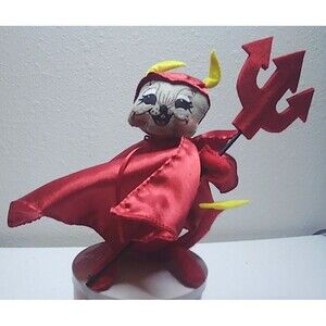 Annalee 2015 Devil Mouse w/ Cape and Pitchfork 6" Halloween